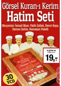 Görsel Kuran-ı Kerim Hatim Seti Türkçe Mealli  (30 VCD Birarada) Her Gün 1 Cüz Okuyarak Kuran-i Kerim'i Hatim Et!