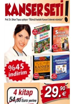 Kanseri Önleme ve   Şifalı Bitkiler Seti  101 Çözüm Önerisi   (4 Kitap + 10,- Euro   Hediye Kuponu)