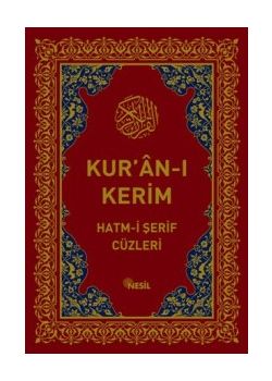 Kur'an-ı Kerim Hatm-i Şerif Cüzleri  (4 Renk, Bilgisayar Hatlı, Özel Kutulu)