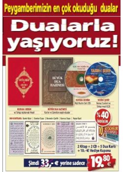 Dualarla Yaşıyoruz   Peygamberimizin En çok Okuduğu Dualar  (2 Kitap + 2 CD + 5 Dua Kartı + 10,- Euro  Hediye Kuponu)