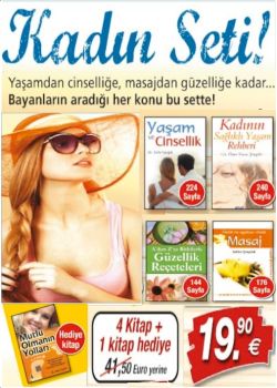 Kadın Seti   Yaşamdan Cinselliğe ve Masajdan güzellige kadar!   (4 Kitap + 1 Hediye Kitap)