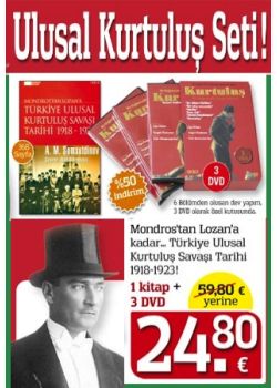 Ulusal Kurtuluş Savaşı Seti  (3 DVD + 1 Kitap + 10,- Euro Hediye Kuponu)