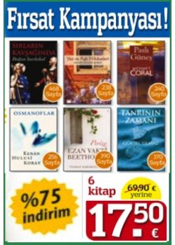 Fırsat Kampanyası   (Türk Yazarlardan 6 Roman Birarada)  Türk Kitabevi Kampanyası