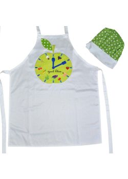 Oktay Usta Yeşil Elma Önlüğü ve  Türk Mutfağı Seti (1 Önlük + 6 Kitap + 1 Hediye Kitap)