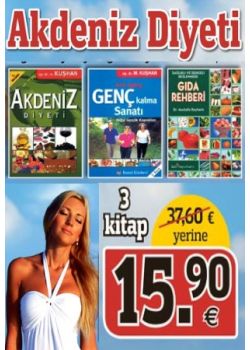 Akdeniz Diyeti Seti (3 Kitap Birarada) Gıda Rehberi Kitabı bu Sette!