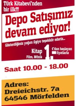 Türk Kitabevi'nden Depo Satışı Tanesi 1,- Euro'ya Kitap!.. Örnek Kampanya: 12 Kitap, 12 Euro