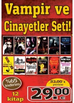 Vampir ve Cinayet Romanlari Seti 2 Set Birarada, Toplam 12 Kitap Indirim Üstüne Indirim!