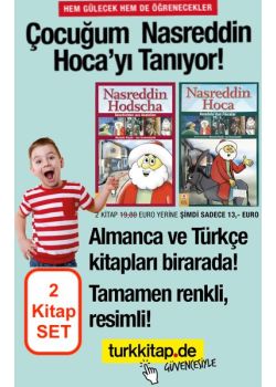 Nasreddin Hoca Seti  (2 Kitap Birarada)  Türkçe ve Almanca  Kitaplarıyla!