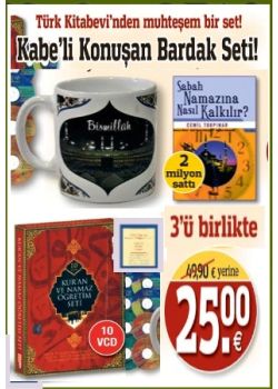 Kabeli Konuşan  Bardak Seti  (1 Besmele Çeken Bardak,  10 VCD, 2 Kitap Birarada)