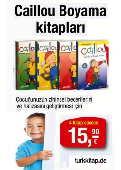 Caillou Boyama Kitapları Seti (4 Kitap Birarada) Çocuğunuzun Zekasını Geliştirecek Set!