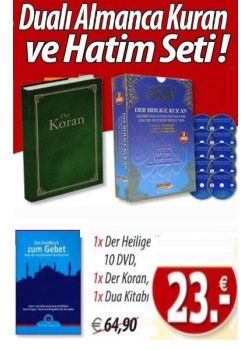 Almanca Kuran ve  Almanca Hatim Seti Der Heilige Koran (10 DVD + 1 Der Koran + Dua Kitabı)
