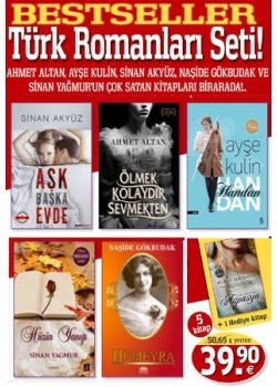 Bestseller Türk  Romanları Seti  (5 Kitap + 1 Hediye Kitap)  Ünlü Yazarların Çok Satanları!