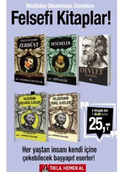 Felsefi Kitaplar Seti   (5 Kitap Birarada)   Başyapıt Felsefe Kitapları!