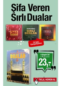 Şifa Veren Sırlı Dualar  (4 Kitap Birarada)  Hikmetli ve Tılsımlı Dualar Kitabı bu Sette!
