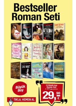 Bestseller Roman Seti 15 Kitap Birarada TV'deki Yeni Kampanyamız