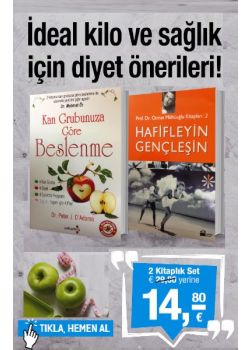 Kan Grubunuza Göre Beslenme Seti  (2 Kitap Birarada)  Dr. Mehmet Öz'ün  Tavsiye Ettiği Kitap bu sette!