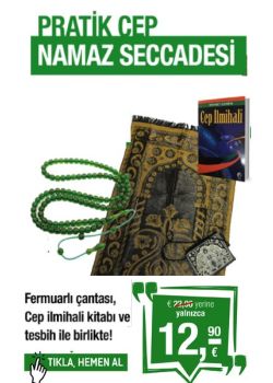 Pratik Cep Namaz  Seccadesi  Tesbih ve Ilmihal Kitabıyla Birlikte