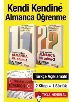 Kendi Kendine Almanca Öğrenme (2 Kitap + 1 Sözlük) 30 Euro Tasarruf Edin!