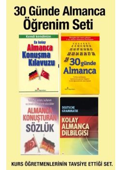 30 Günde Almanca Öğrenim Seti  (4 Kitap Birarada)  Türkçe Okunuşlu (TV'deki Kampanyamız)