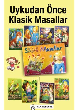 Uykudan Önce Klasik Masallar  (8 Renkli Masal Kitabı ve Çantası Birlikte)