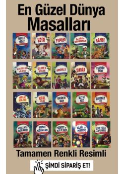 En Güzel Dünya Masalları (20 Renkli Resimli Masal Kitabı) Pinokyo, Heidi, Ali Baba ve Kırk Haramiler