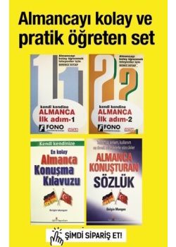 Almanca Ilk Adım Seti  (4 Kitap Birarada) Türkçe Açıklamalı 
