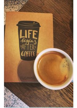 Anı ve Not Defteri (Kahve Motifli)