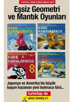 Eşsiz Geometri ve Mantık Oyunları (4 Kitap) Kare Karalamaca