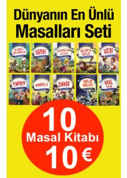 Hayal Gücüne Uçan Masallar Sadece 10 Euro'ya! (10 Kitap Tamamen Renkli ve Büyük Boy)