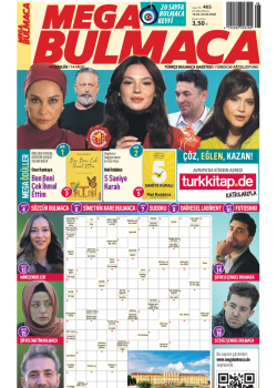 Mega Bulmaca (405. Sayı) Bulmaca Çözerek, Beyninizi Şenlendirin!