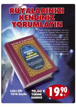 Büyük Rüya Tabirleri Ansiklopedisi  (Ciltli / Büyük Boy / 1216 Sayfa)