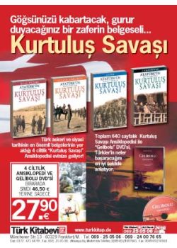 Kurtulus Savasi  Ansiklopedisi Gelibolu DVD Hediyeli