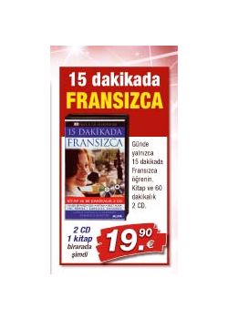 15 Dakikada Fransizca Kitap ve 2 CD Birarada