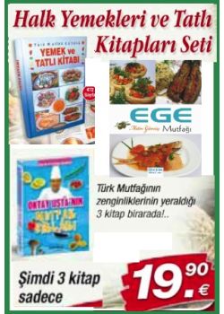 Halk Yemekleri ve Tatlı Kitapları Seti (3 Kitap Birarada)