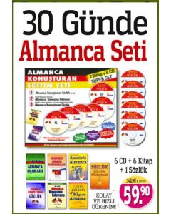 Süper Almanca Seti 6 CD + 6 Kitap + 1 Sözlük - Kolay ve Hızlı Öğrenim