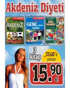 Akdeniz Diyeti Seti (3 Kitap Birarada) Gıda Rehberi Kitabı bu Sette!