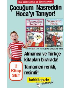 Nasreddin Hoca Seti  (2 Kitap Birarada)  Türkçe ve Almanca  Kitaplarıyla!