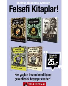 Felsefi Kitaplar Seti   (5 Kitap Birarada)   Başyapıt Felsefe Kitapları!