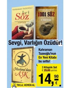 Sevgi Sözleri Seti (3 Kitap Birarada) Kahraman Tazeoğlu'nun Iki Söz" Kitabı Bu Sette!"